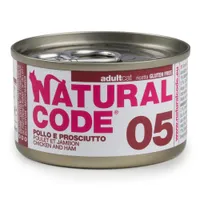 Natural Code Cooking Water Can -säästöpakkaus 24 x 85 g - kana ja kinkku