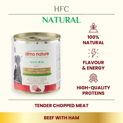 Almo Nature HFC Saver Pack 12 x 280g / 290g - dog wet food - Beef with Ham (290g)