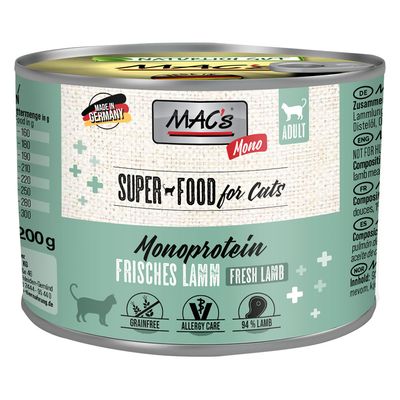 MAC´s Cat Mono Sensitive 6 x 200 г агнешко