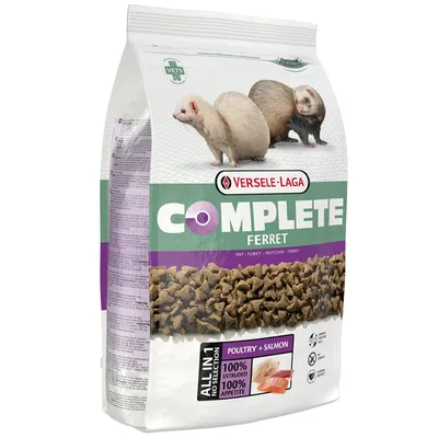 Versele-Laga Complete Ferret, hrană pentru dihori cu carne de pasăre și somon. All-in-1 extrudat, 100% apetisant, fără zahăr, fără teste pe animale.