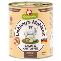 GranataPet Liebling's Mahlzeit karma dla psa, 6 x 800 g - Jagnięcina i ziemniaki