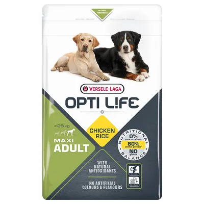 Opti Life Adult Maxi Κοτόπουλο και Ρύζι - Πακέτο Προσφοράς: 2 x 12,5 kg