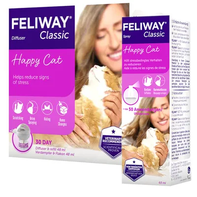 Feliway® Classic - Spara! Fördelare med 48 ml spray + Omgivningsspray 60 ml*