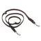 Heim Lederleine mit eingeflochtenem Karabiner, braun Doppelleine: L 220 cm, 18 mm breit