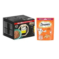 Sheba Multireceta 32 / 120 x 85 g + Catisfactions con pollo180 g ¡gratis! - Selección de aves en salsa (32 x 85 g)