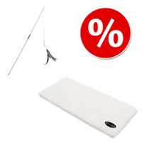 Combi Deal: Vensterbankkussen White Dream + Kong Connects Window Teaser - Set: L 60 x B 26 x H 2 cm + Kattenhengel - Combi Deal: Vensterbankkussen White Dream + Kong Connects Window Teaser