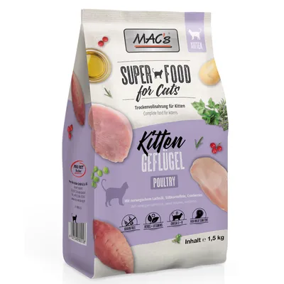 MAC's Superfood for Cats Kitten Crocchette per gatti - 1,5 kg