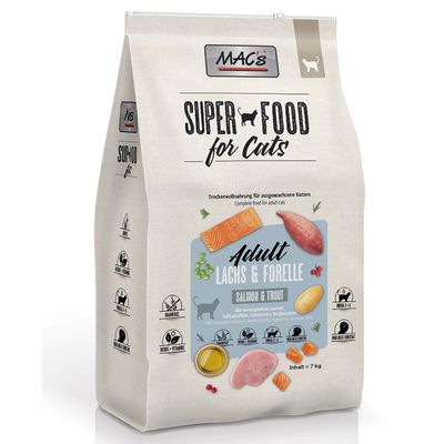 MAC's Superfood for Cats Adult con Salmón y Trucha Pack Ahorro 2 x 7 kg