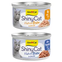 Sparpaket GimCat ShinyCat Filet Dose 12 x 70 g -  Thunfisch & Hühnchen Mix