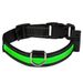 Collar luminoso LED Eyenimal para perros Talla L: 50 - 65 cm perímetro del cuello, 25 mm de ancho (verde)
