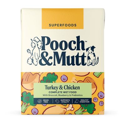 Pooch and Mutt Wet Dog Food - Turkey & Chicken 12 x 375g