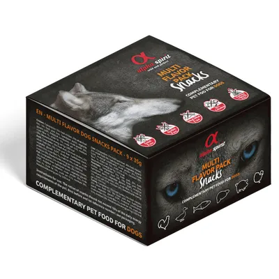 Lot mixte Alpha Spirit Dog Friandises pour chien - 9 x 35 g