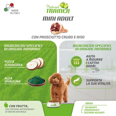 Natural Trainer Adult Small & Toy Prosciutto Crudo - 3 x 2 kg