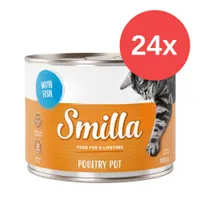 Sparpaket Smilla Geflügeltöpfchen 24 x 200 g - Mix (Geflügelherzen + Fisch)