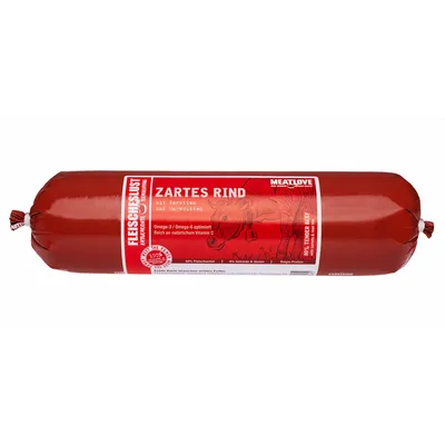 Meatlove Vită fragedă cu morcovi și cartofi dulci. Omega-3/Omega-6 optimizat, bogat în vitamina C naturală, 100% calitate carne, fără cereale și gluten.