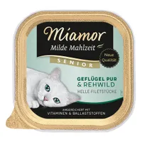 Lot Miamor Milde Mahlzeit 24 x 100 g pour chat - Senior volaille pure & chevreuil