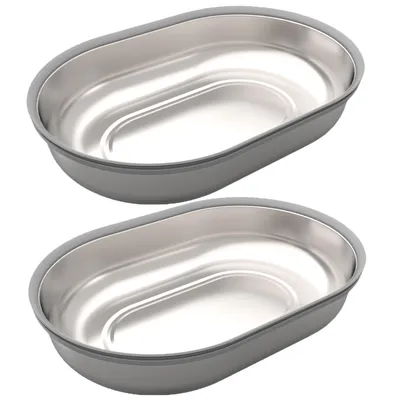 SureFeed Luftdichte Futterschale - Zubehör: 2 x SureFeed Ersatznäpfe, 400 ml, Edelstahl