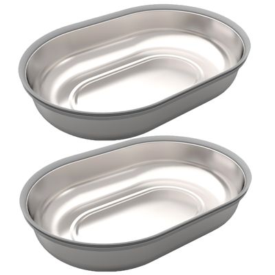 SureFeed Luftdichte Futterschale Zubehör: 2 x SureFeed Ersatznäpfe, 400 ml, Edelstahl