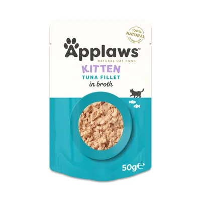 Applaws Natural Kitten in Broth Saver Pack 48 x 50g - Tuna Fillet
