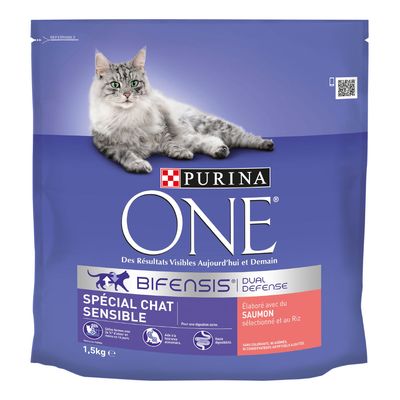 PURINA ONE Sensitive Cat Σολομός, ρύζι 4 x 1,5 kg