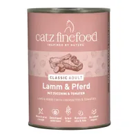 Lot boîtes catz finefood 12 x 400 g pour chat - agneau & cheval