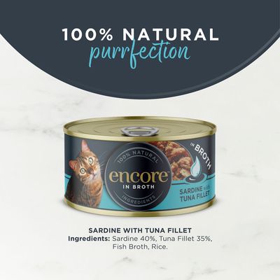 Encore Cat Tin 16 x 70g - Sardine with Tuna Fillet