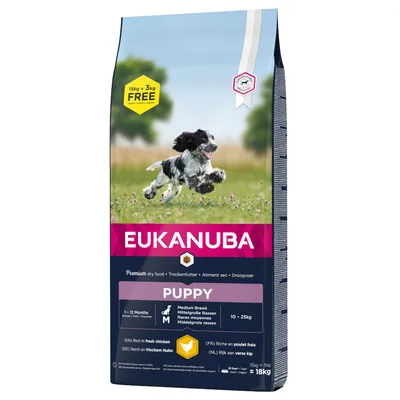 15 + 3 kg ingyen! 18 kg Eukanuba Breed száraztáp bónuszcsomagban