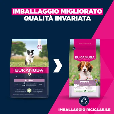 Eukanuba Premium Nutrition Puppy Small & Medium Breed Agnello & Riso - 2 x 12 kg