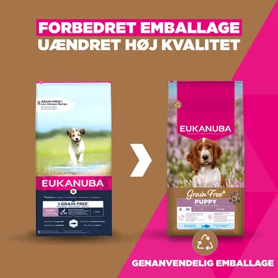 Eukanuba Grain Free Puppy Small & Medium Breed Havfisk - 12 kg