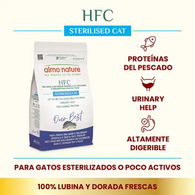 Almo Nature HFC Longevity Sterilized lubina y dorada - 300 g