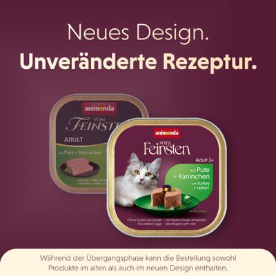 Lot Animonda vom Feinsten 64 x 100 g pour chat - dinde, lapin