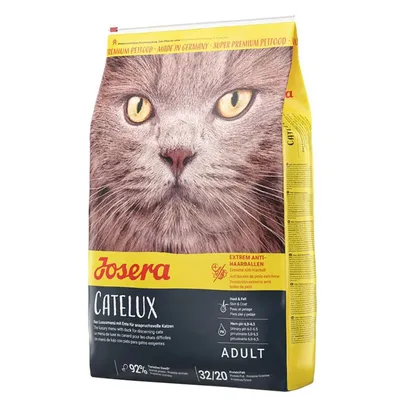 Josera Catelux hrană uscată pentru pisici cu rață, anti-bile de păr, fabricat în Germania, Super Premium Petfood, adult, 92% proteină de origine animală, pH 6.0-6.5. Josera Catelux hrană uscată pentru pisici cu rață, anti-bile de păr, fabricat în Germania, Super Premium Petfood, adult, 92% proteină de origine animală, pH 6.0-6.5.