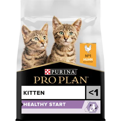 Purina Pro Plan Kitten Trockenfutter, Healthy Start, mit Huhn als Hauptzutat, geeignet für Katzen unter 1 Jahr.