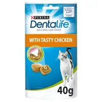PURINA Dentalife Daily Cat Dental Care Snacks - 16 x 40 g Pui