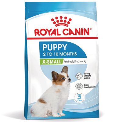 Royal Canin Puppy 2–10 kuukautta X-Small, aikuispaino jopa 4 kg, vahva immuunijärjestelmä, aivojen kehitys, 3 vaihetta