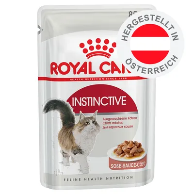 Royal Canin Instinctive, Ausgewachsene Katzen, Soße, Hergestellt in Österreich, 85g Beutel