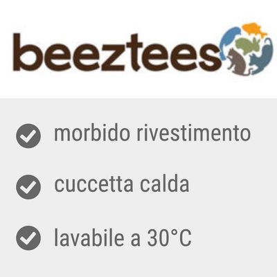 beezees, morbido rivestimento, cuccetta calda, lavabile a 30°C