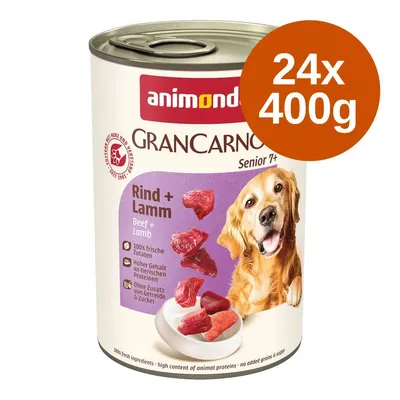 animonda GranCarno Original Senior 2 x 12 ks (24 x 400 g) - hovězí a jehněčí