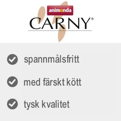 animonda CARNY. Spannmålsfritt, med färskt kött, tysk kvalitet.
