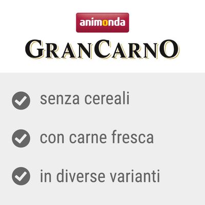 animonda GranCarno: senza cereali, con carne fresca, in diverse varianti