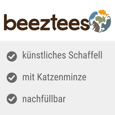 Beeztees. Umetno ovčje krzno, z mačjo meto, ponovno napolnljivo.
