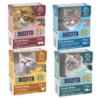 Kombi-Paket: Bozita Megapack Tetra Häppchen 48 x 370 g - Megapack 2 in Gelee: Viel Huhn, Rinderhack, Makrele, Schellfisch