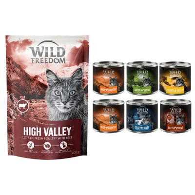 Wild Freedom pack nutrición mixta: pienso 400 g  + latas 6 x 200 g