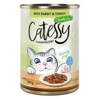 Sparpaket Catessy Häppchen in Sauce oder Gelee 24 x 400 g - mit Kaninchen und Truthahn in Sauce
