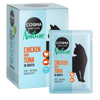 Cosma Nature kapsičky 18 x 50 g kuřecí prsa & tuňák