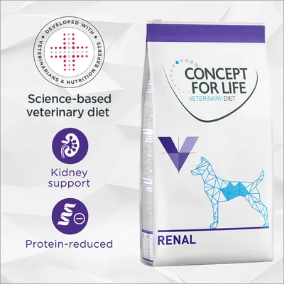 Science-based veterinary diet with kidney support and protein-reduced features, developed with veterinarians and nutrition experts. Product labelled as RENAL. Science-based veterinary diet with kidney support and protein-reduced features, developed with veterinarians and nutrition experts. Product labelled as RENAL.