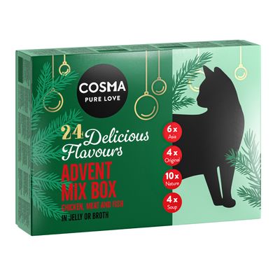 Cosma Advent Mix Box 24 x Cosma mokré krmivo (1710 g)