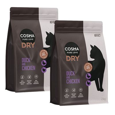Cosma Air-Dried Anatra & Pollo Crocchette per gatto - Set %: 2 x 2 kg