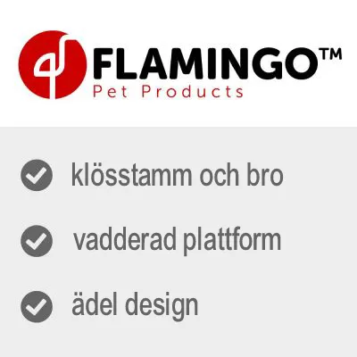 FLAMINGO Pet Products. Klöspelare och bro, vadderad plattform, ädel design.