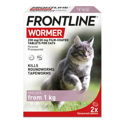 FRONTLINE® Wormer Tablets for Cats - Multibuy: 2 x 2 tablets